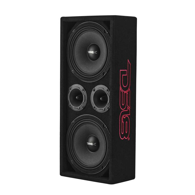 DS18 Ported Enclosure w/ PRO-X8M & PRO-TWX2/FRP-1.2K4 (Not Incl)/Cable/Terminal Incl- Black Carpet