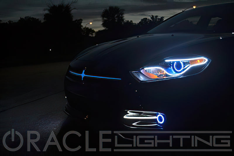 Oracle 13-16 Dodge Dart Surface Mount LED Projector Fog Light Halo Kit - Blue