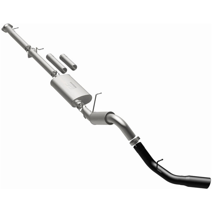 MagnaFlow 11-19 GM 2500/3500 6.0L 4in Single Passenger Side Rear Exit Cat-Back Exhaust w/Black Tips