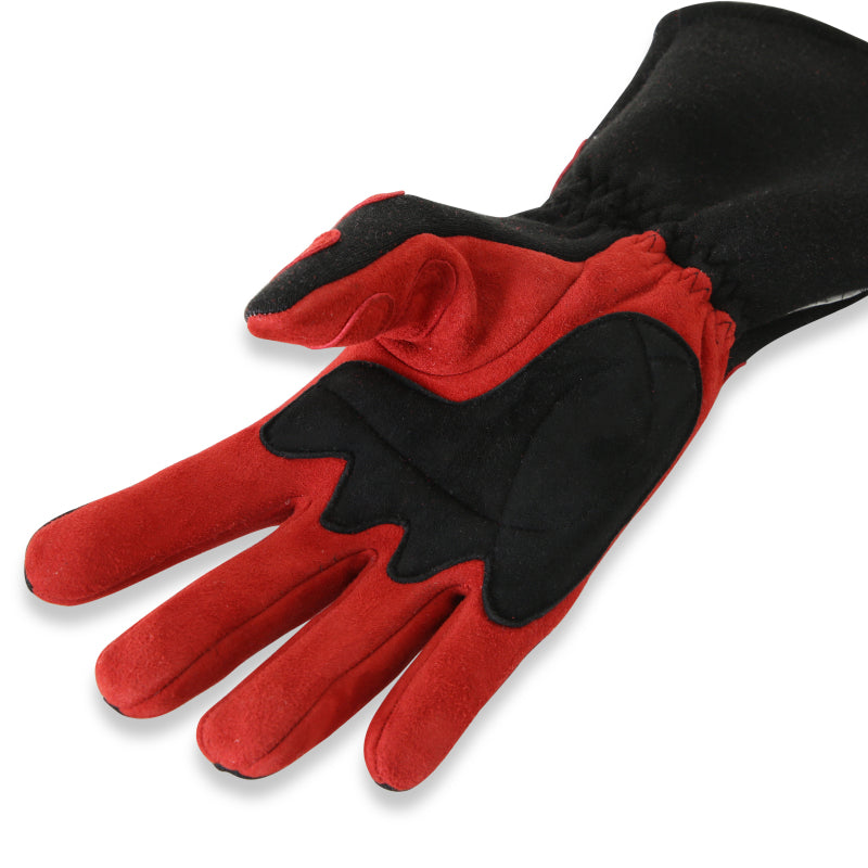 RaceQuip SFI-5 Red/Black Medium Long Angle Cut Glove
