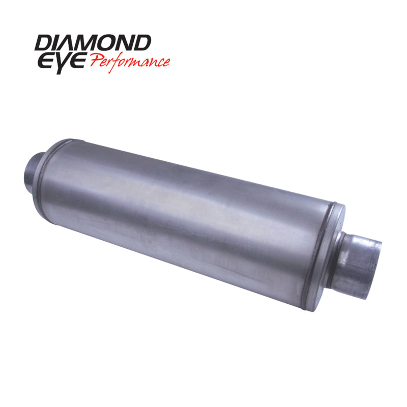Diamond Eye Muffler 3in SGL IN/DUAL OUT 22in BODY 24in OVERALL 8in WIDE OVAL