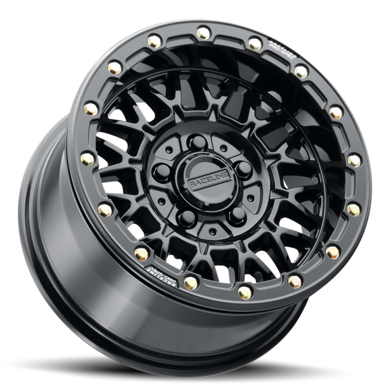 Raceline A15 Omega 15x6in / 6x139.7 BP / 74mm Offset / 78.1mm Bore - Gloss Black