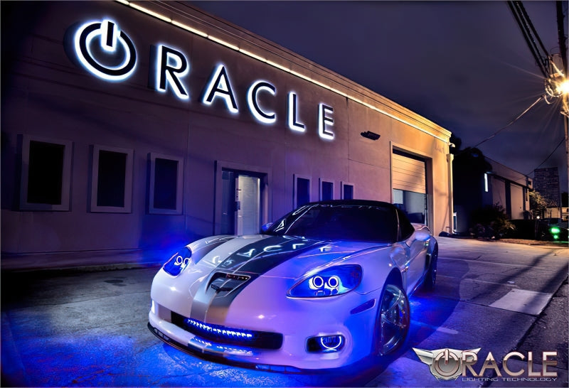 Oracle 05-13 Chevrolet Corvette C6 LED Fog Light Halo Kit - Blue