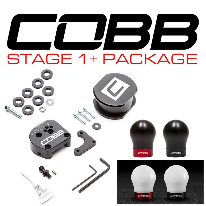 Cobb 02-07 Subaru WRX 5MT w/Factory Short Shift Stg 1+ Drivetrain Pkg (Tall Weighted Knob) - Blk