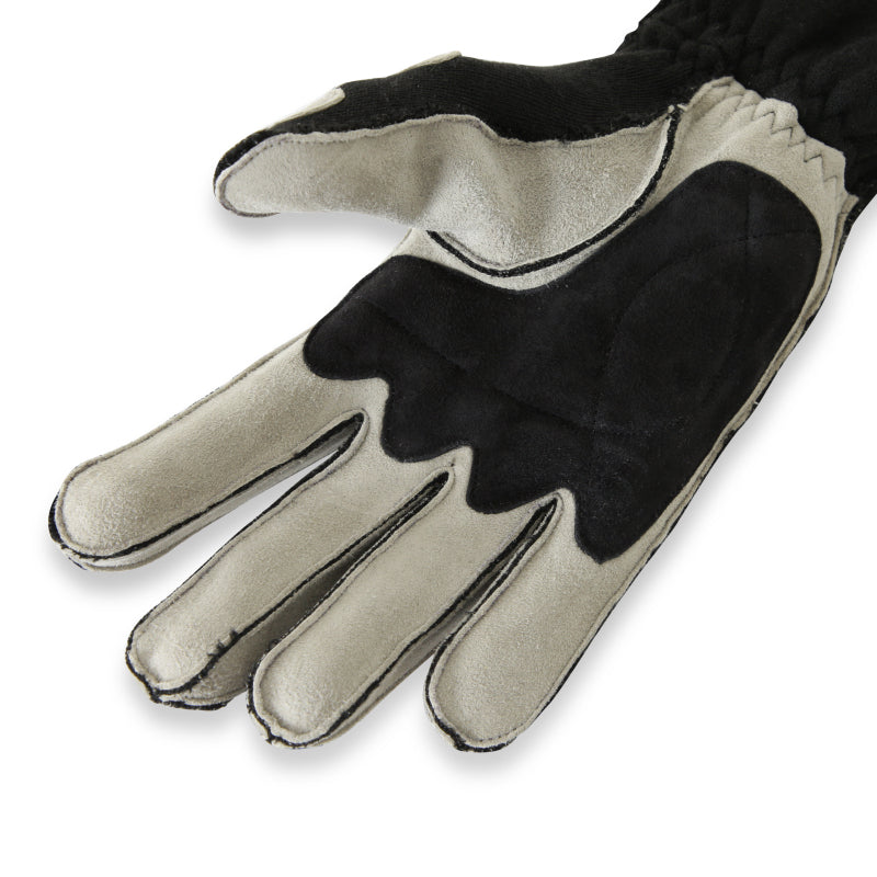 RaceQuip SFI-5 Gray/Black Medium Outseam Angle Cut Glove