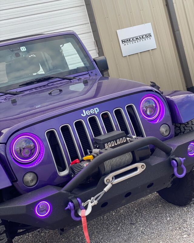 Oracle 07-17 Jeep Wrangler LED Fog Light Halo Kit - UV/Purple