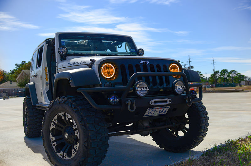 Oracle 07-17 Jeep Wrangler Surface Mount LED Headlight Halo Kit - Amber