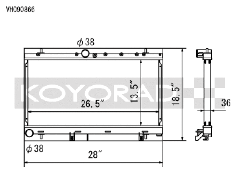 Koyo 2002 Subaru Impreza WRX 2.0L Turbo Radiator