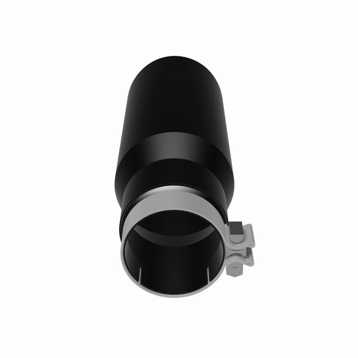 MagnaFlow Tip Stainless Black Coated Single Wall Round Single Outlet 5in Dia 3.5in Inlet 14.5in L