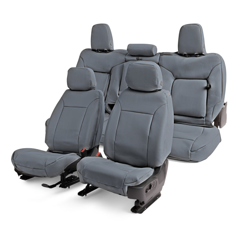 Covercraft 17-22 Ford F250-F350-F450-F550 Leatherette PrecisionFitFront Row Seat Covers - Med Grey