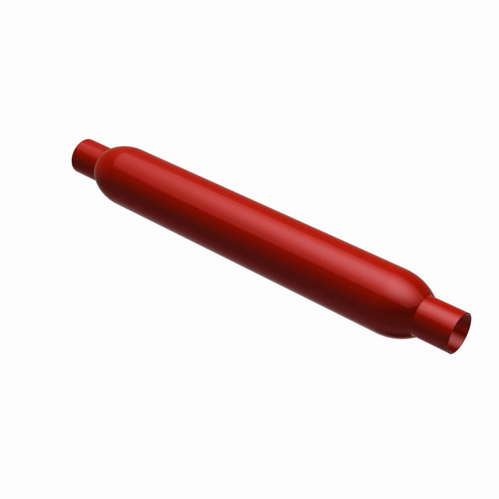 MagnaFlow Muffler Red Pack Series Glasspack 3.5in Rd 22in Body Length 2in/2in Inlet/Outlet