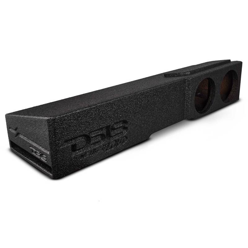 DS18 2x 8in Forward Firing Underseat Ported Box Subwoofer Enclosure Black Liner- Chevy/GMC/Ford
