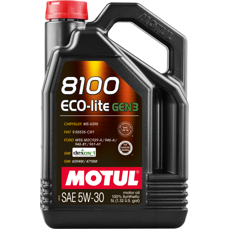 Motul 5L 8100 Eco-Lite Gen3 5W30 Full Synthetic Engine Oil