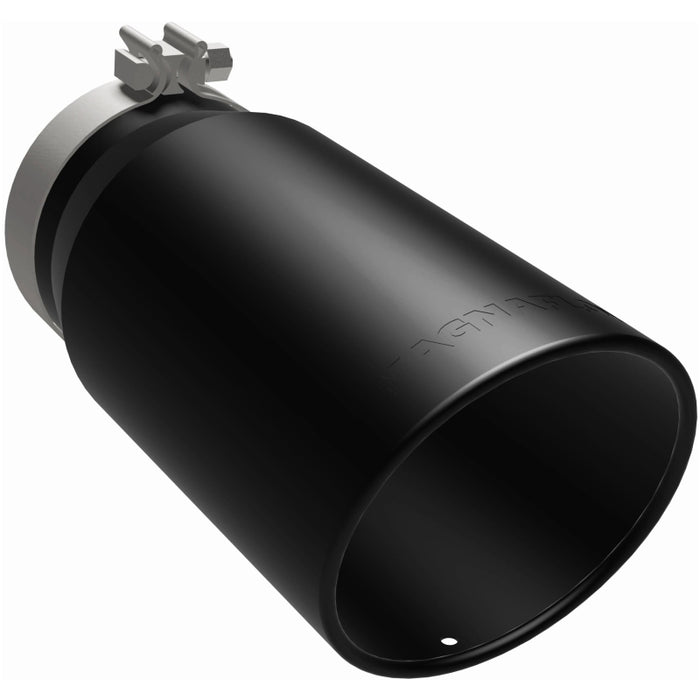 MagnaFlow Tip Stainless Black Coated Single Wall Round Single Outlet 6in Dia 5in Inlet 13in L