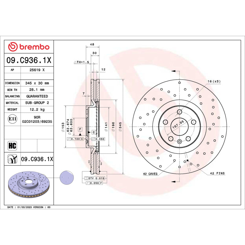 Brembo OE 12-13 BMW 328i Rear Disc Brake Kit