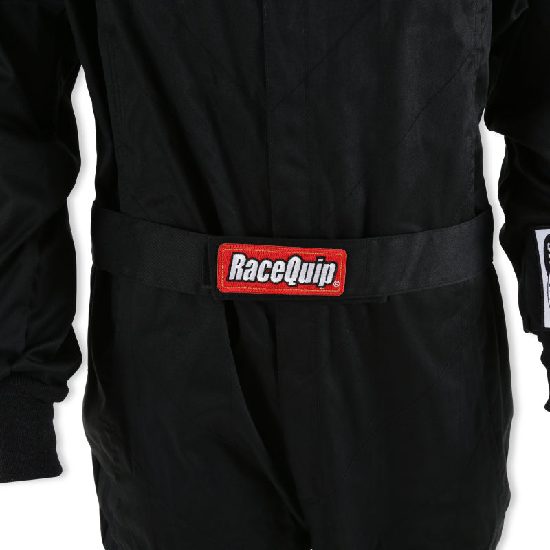RaceQuip Black Chevron-1 Suit - SFI-1 XL