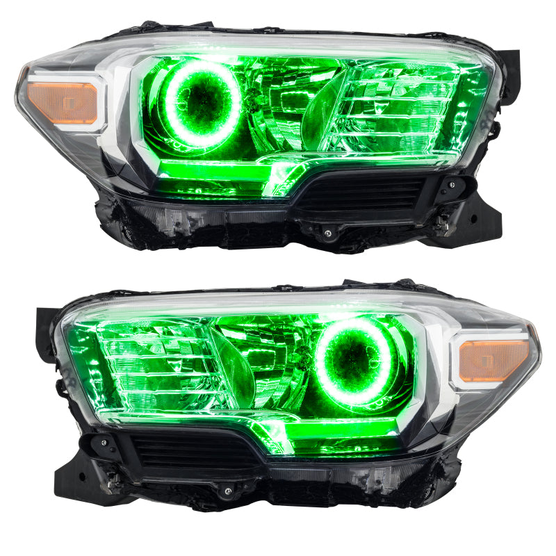 Oracle 16-18 Toyota Tacoma LED Headlight Halo Kit - Green