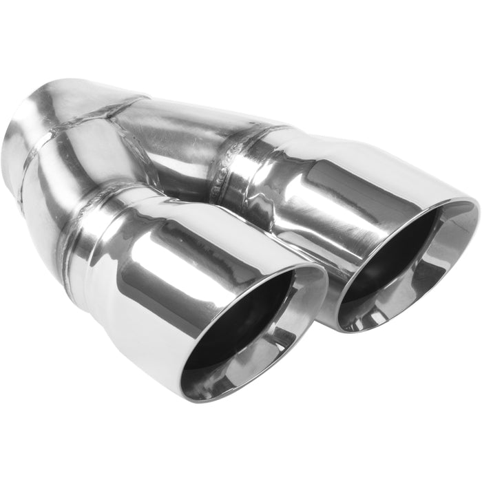 MagnaFlow Double Wall 3in Dual Round Polished Tip 2.25in Inlet