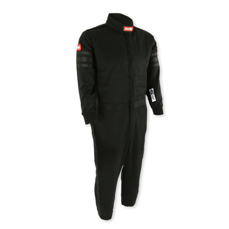 RaceQuip Black Trim SFI-1 JR. Suit - Kids XXL