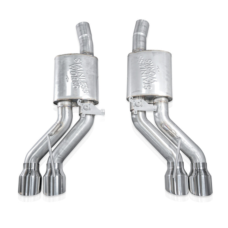Stainless Works 22-25 Cadillac CT5-V Blackwing Axle Back Exhaust - Polished Tips
