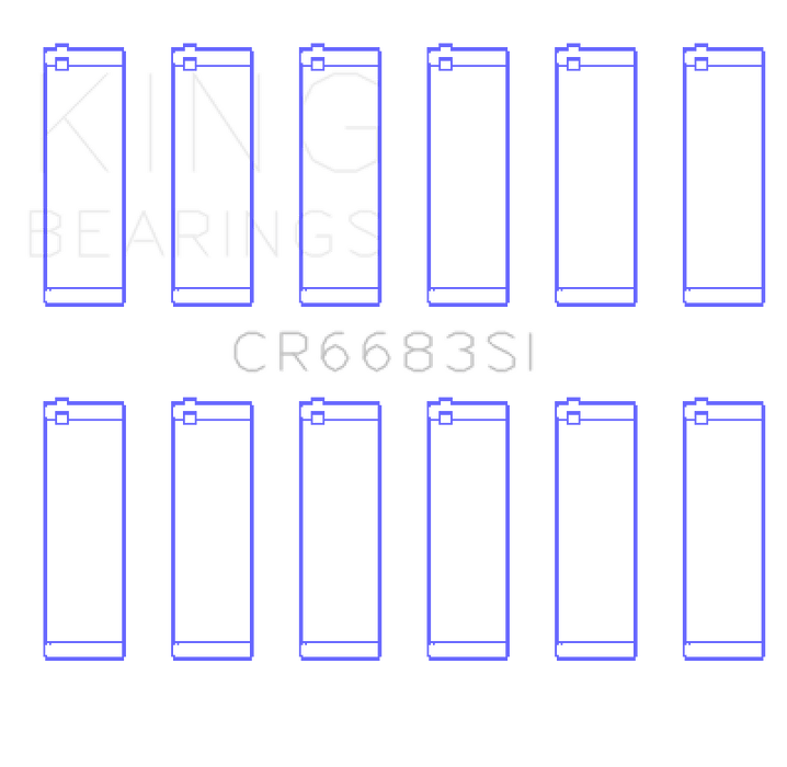 King Engine Bearings ChevrolET 262 (Od+.002in) (Size +0.75mm) Connecting Rod Bearing Set