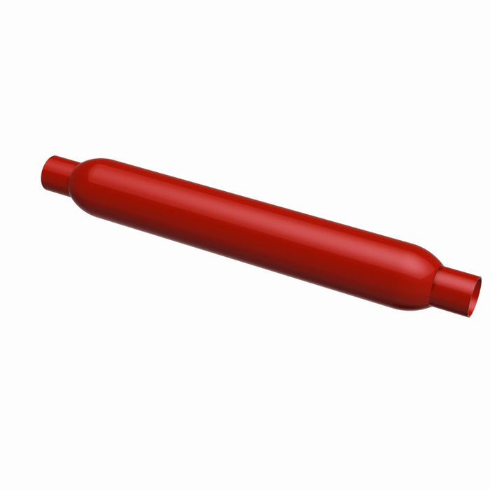 MagnaFlow Muffler Red Pack Series Glasspack 3.5in Rd 22in Body Length 2in/2in Inlet/Outlet