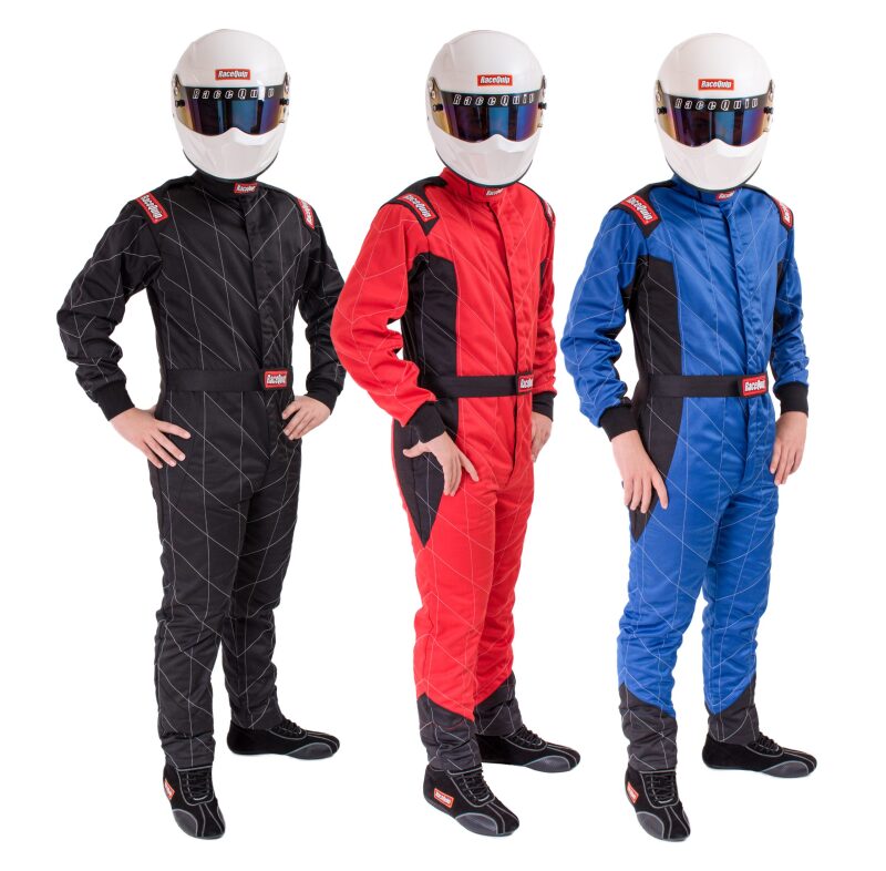 RaceQuip Black Chevron-5 Suit SFI-5 - Medium