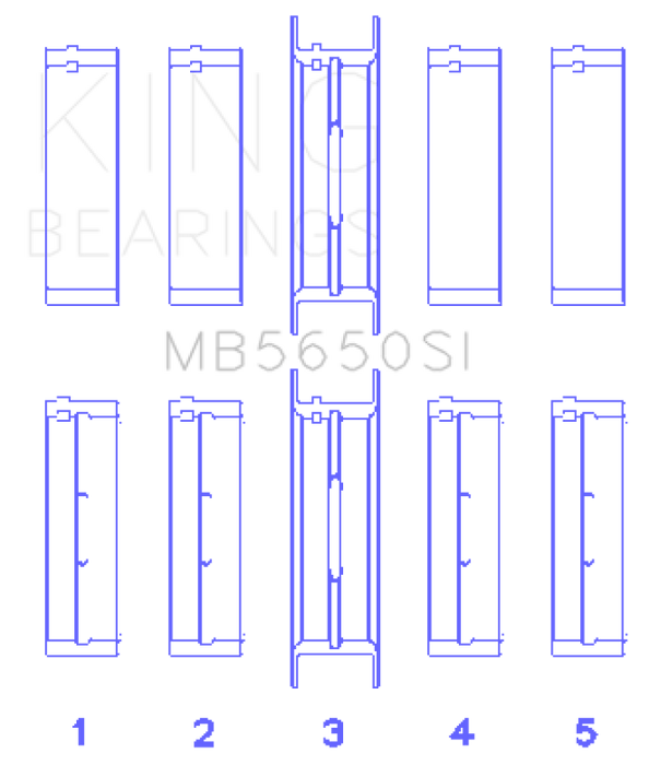 King Engine Bearings Ford 370/429/460 16B OHV Main Bearing Set