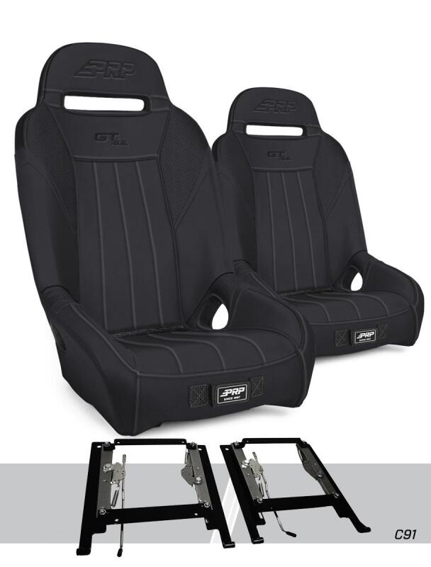 PRP GT3 Suspension Seats Kit for Can-Am Maverick X3 (Pair) - Black