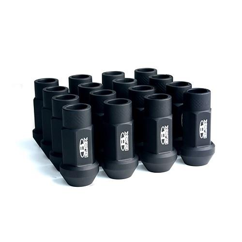 BLOX Racing Street Series Forged Lug Nuts - Flat Black 12 x 1.25mm - Single piece