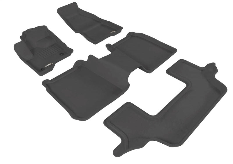 3D MAXpider 09-19 Ford Flex w/ 2nd Row Center Console Kagu Black Full Set (2 EYELETS)