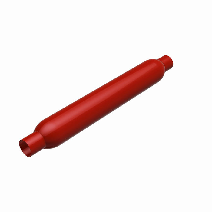 MagnaFlow Muffler Red Pack Series Glasspack 3.5in Rd 22in Body Length 2in/2in Inlet/Outlet