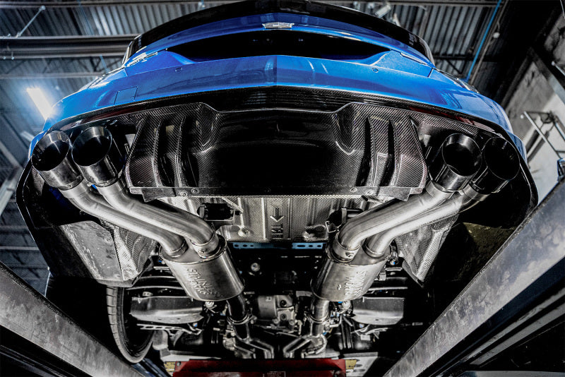 Stainless Works 22-25 Cadillac CT5-V Blackwing Axle Back Exhaust - Black Chrome Tips