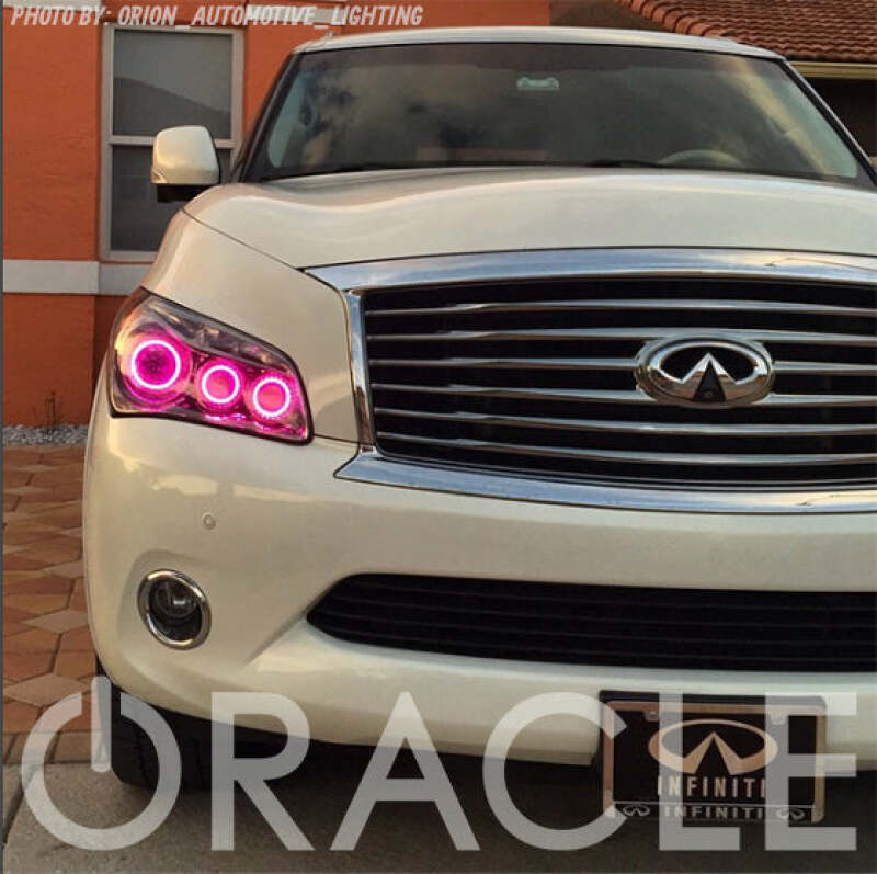 Oracle 11-13 Infiniti QX56 LED Headlight Halo Kit - Red