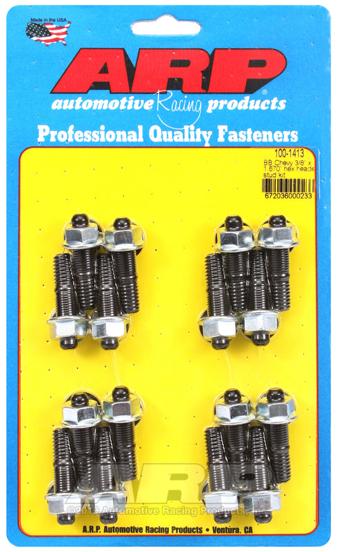 ARP BB Chevy 3/8 x 1.670in Hex Header Stud Kit