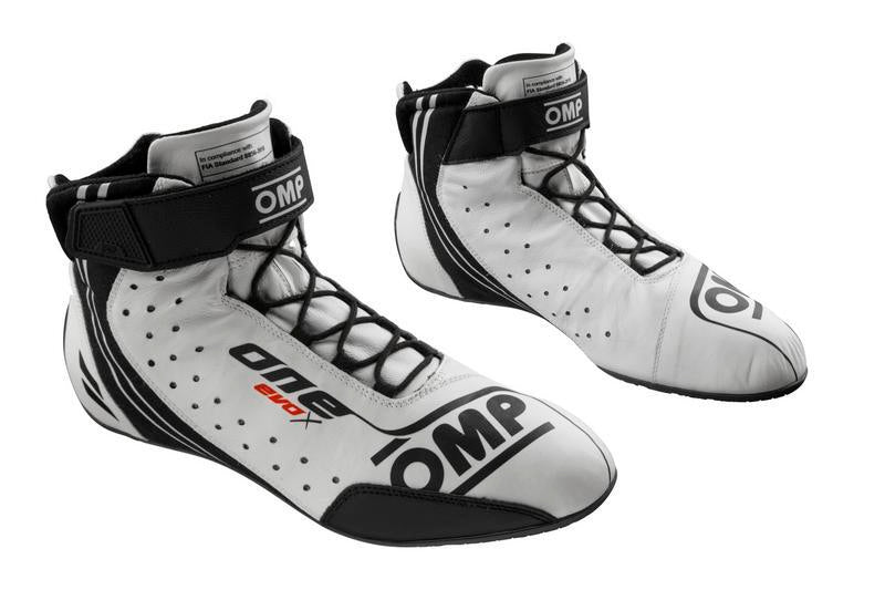 OMP ONE EVO X SHOES MY2024 FIA 8856-2018 NAVY BLUE / CYAN SIZE 38