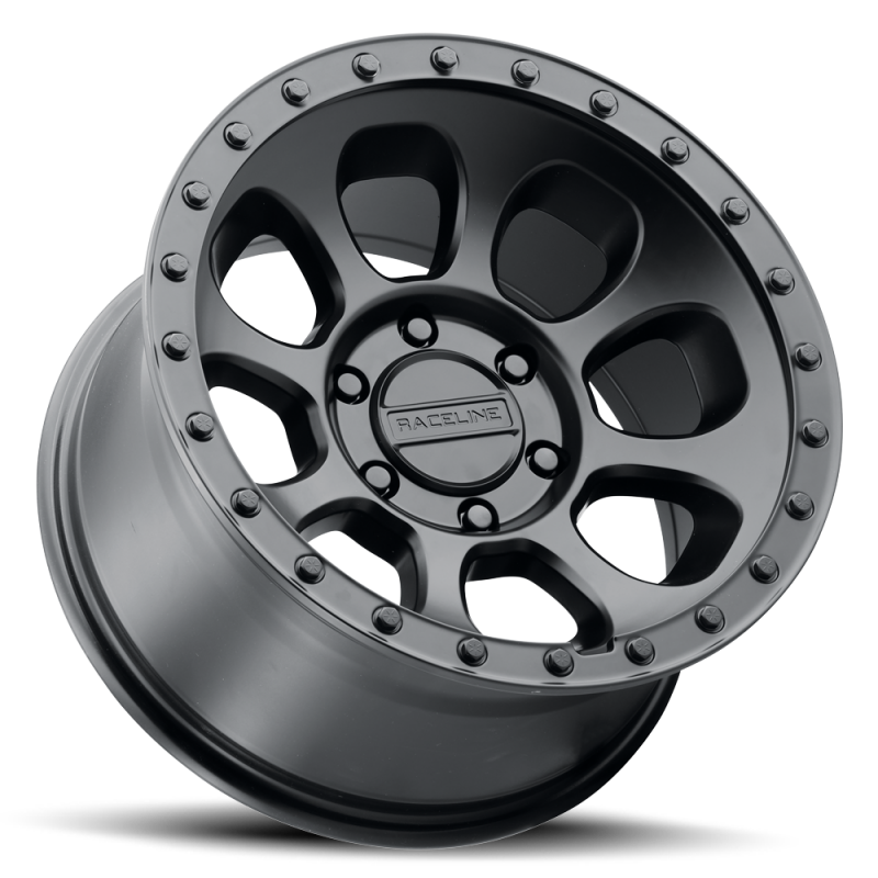 Raceline 961B Bolt 17x9in / 8x165.1 BP / -12mm Offset / 130.81mm Bore - Satin Black