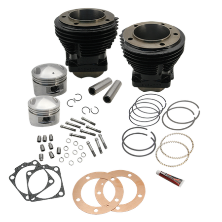 S&S Cycle 2017+ M8 Incl VVT OC 4.320in Bore 496G Cam Power Pack w/ Chrm Pushrod Tubes Blk w/ HL