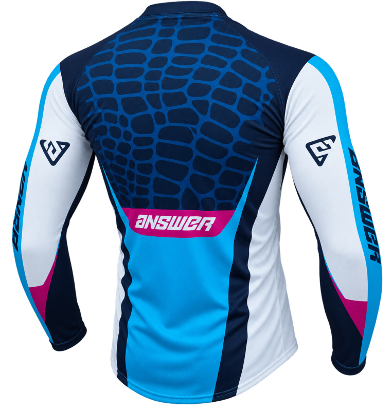 Answer  Syncron Raceday Jersey Dark Blue/Cyan/Grey/Purple - XL