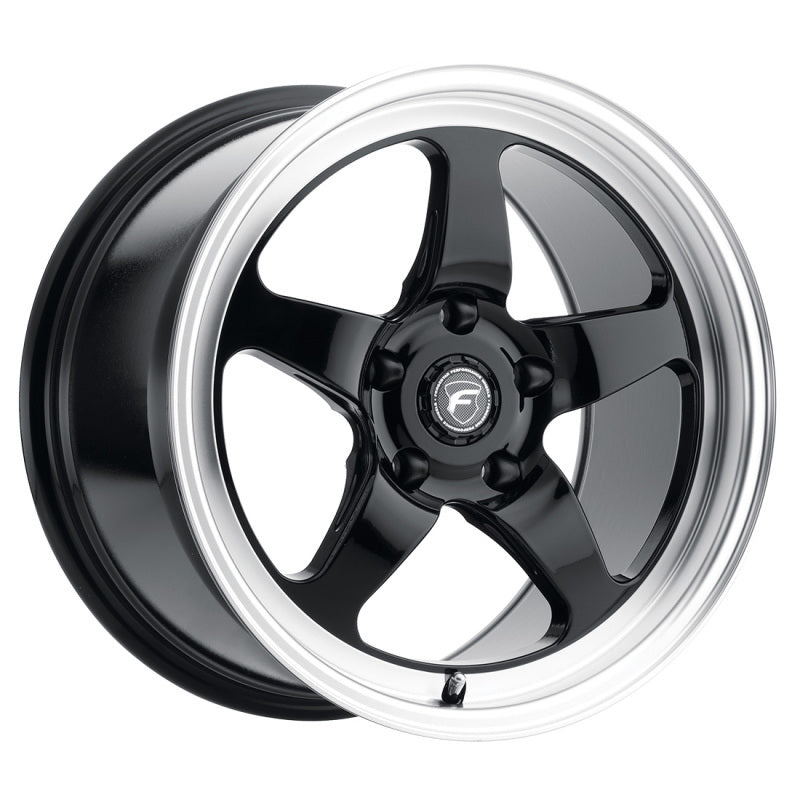 Forgestar D5 Drag 18x5 / 5x120.65 BS / ET-10 / 2.6 Gloss BLK / Diamond Lip 78.1 Bore