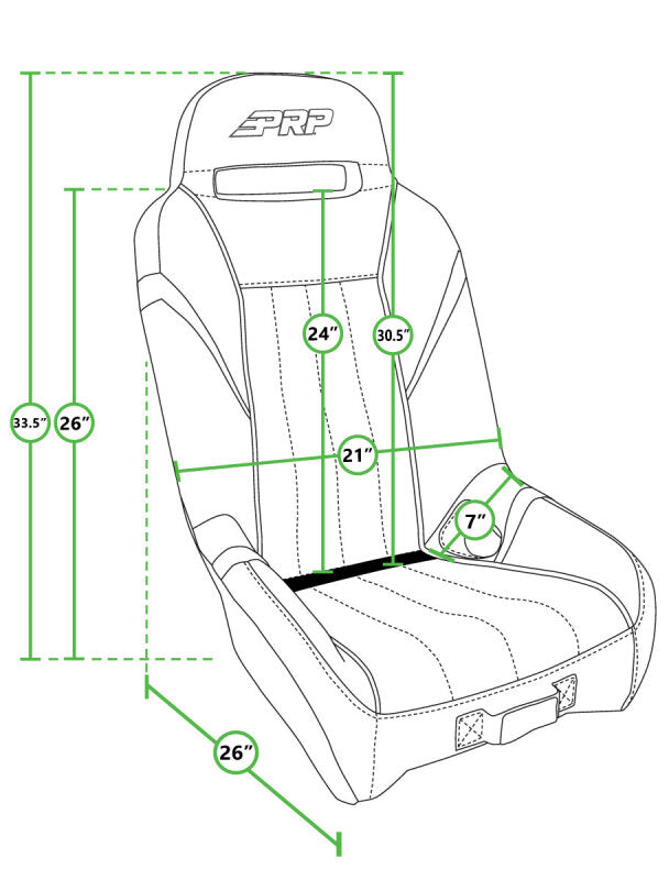PRP Polaris RZR PRO XP GT/S.E. Suspension Seats Kit (Pair) - Black
