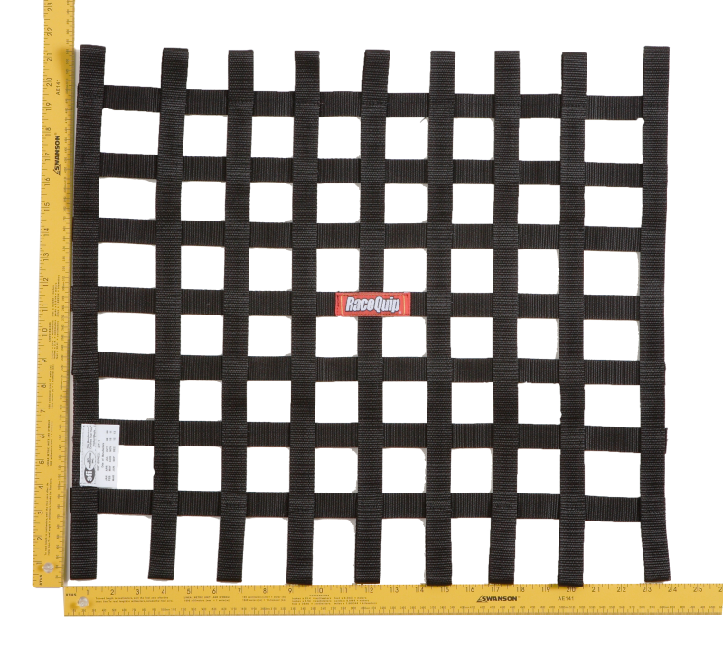 RaceQuip Black 21 X 24 SFI Ribbon Net