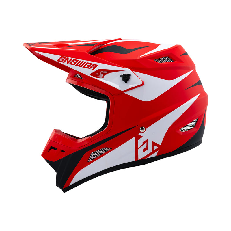 Answer 26 AR1 Mototown Helmet Glossy Red/White//Black Youth - Medium