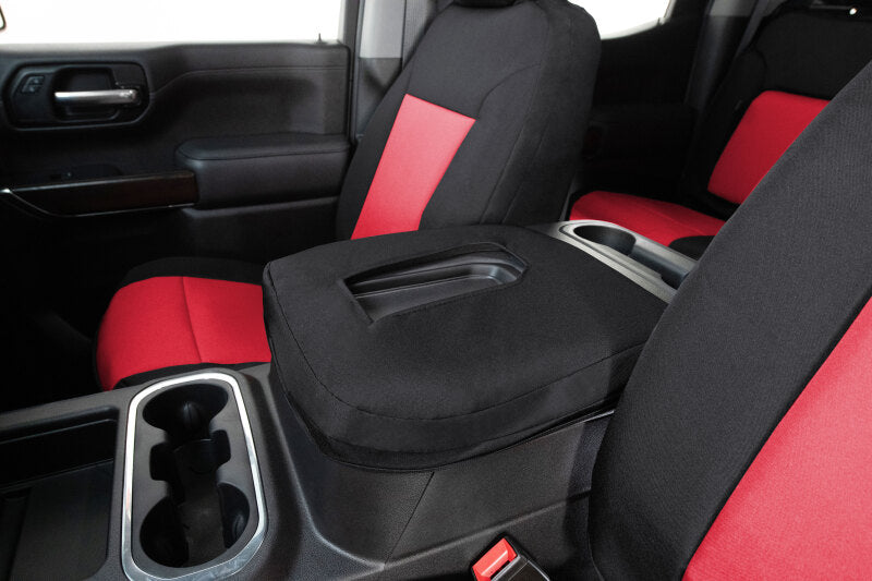 Covercraft 19-21 Chevrolet Silverado/ Endura PrecisionFit Custom Front Row Seat Covers - Red/Black