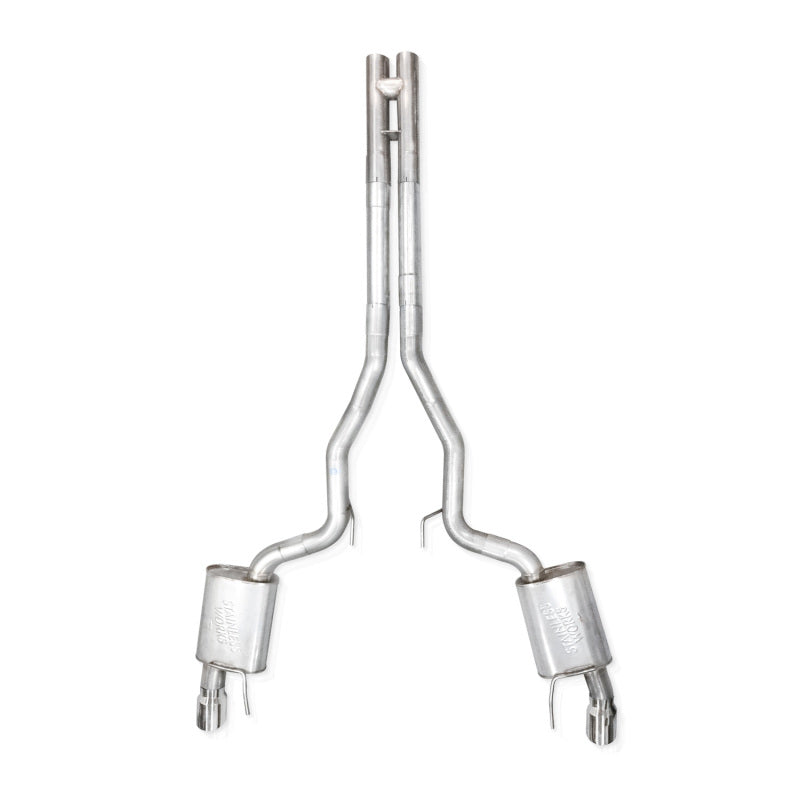 Stainless Works 2024 Mustang GT Catback Dual Tips Legend Sound H-Pipe Performance Connect Exhaust