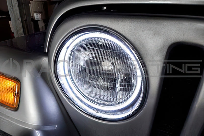 Oracle 7in Round Surface Mount LED Headlight Halo Kit - Amber