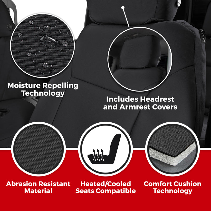 Covercraft 16-24 Chevrolet Malibu Endura PrecisionFitSecond Row Seat Covers - Charcoal/Silver
