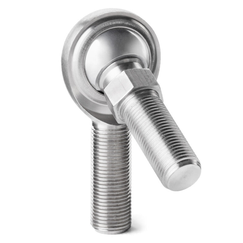 QA1 G Series 2-Pc Rod End - Male/Left Hand - .19in Bore x 3/16-24 w/Stud - Stainless Steel w/PTFE