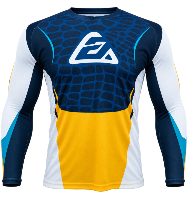 Answer  Syncron Raceday Jersey Yellow/Navy/Cyan/White Youth - XS