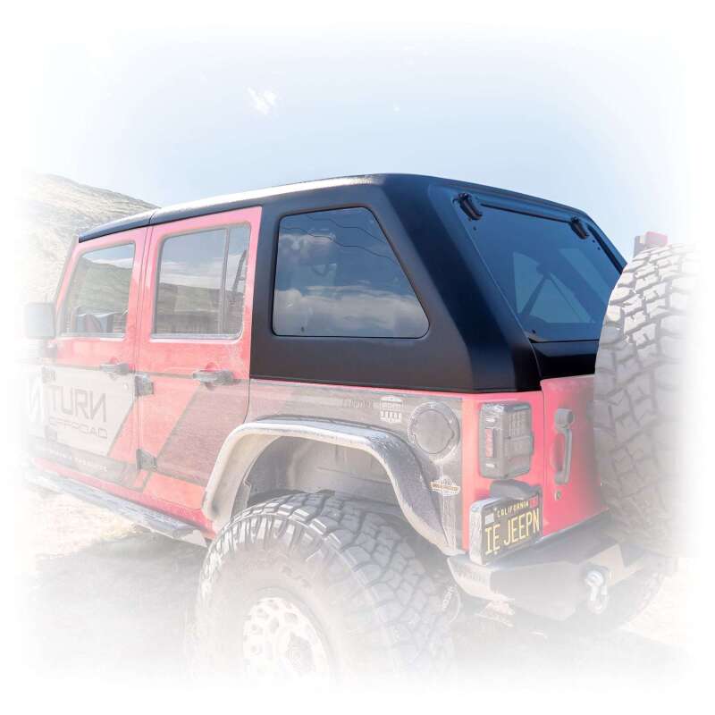 Turn Offroad 2007-2018 Jeep JK 4 Door Fastback Hardtop 2 Piece Primer (Paintable)